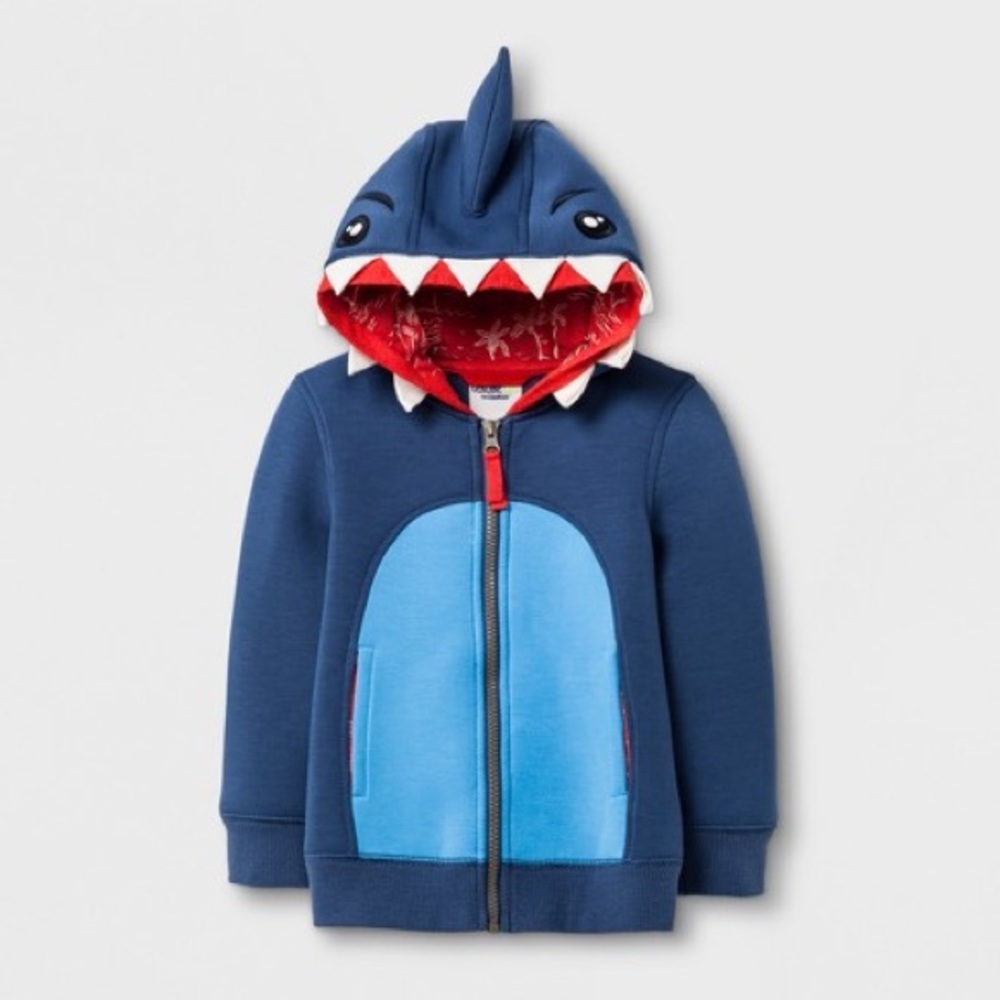 Blue Shark Hoodie Sweatshirt - Toddler